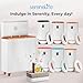 SereneLife Luxury Rectangle Towel Warmer - Spa & Bathroom Heater with Custom Fragrance, Auto Shut-Off, Fits 2 large Towels, Blankets, Bathrobes, PJ's - Perfect Gift for Him & Her (Natural Wood)