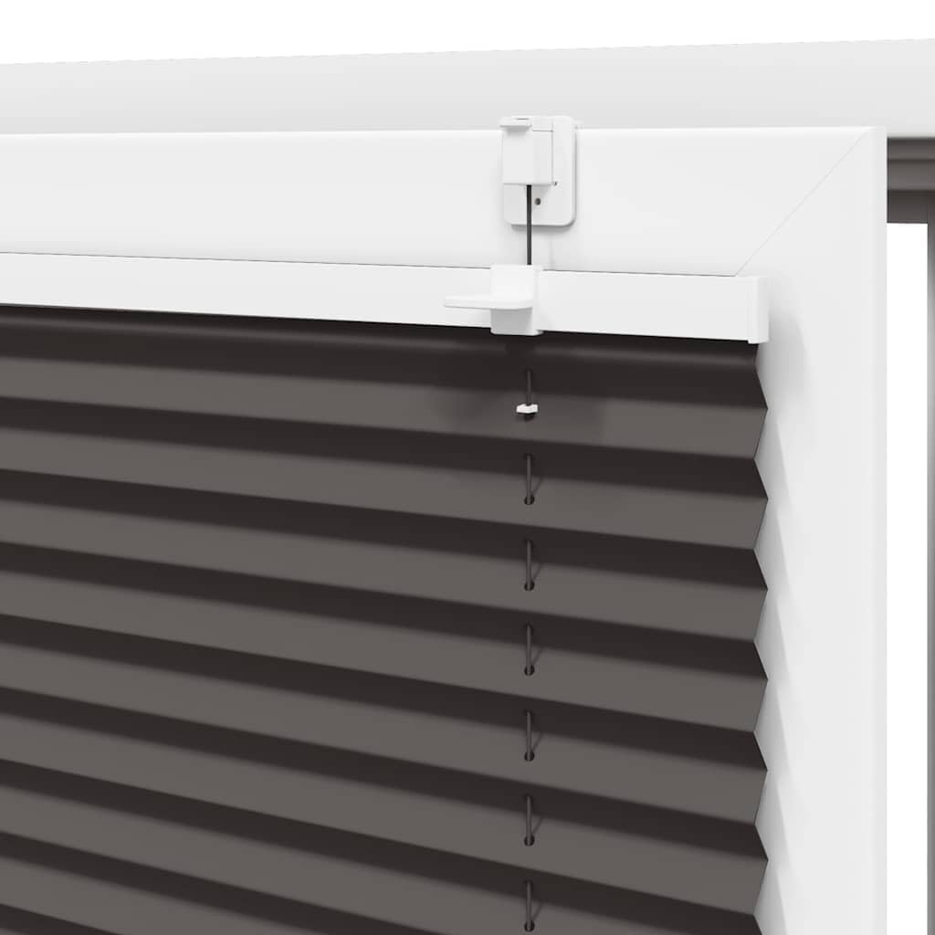Tenda plissettata nera, 75 x 150 cm, larghezza tessuto 74,4 cm, poliestere, tenda avvolgibile per finestre, protezione solare, per interni, facile da montare