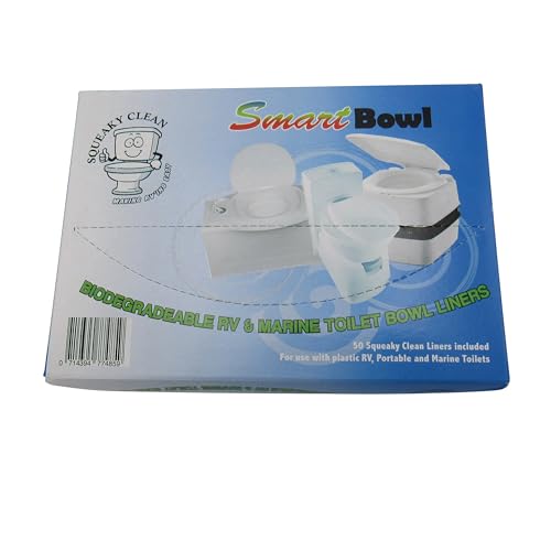 Flushable Toilet Bowl Liners - Pack of 50 (Biodegradable Caravan Anti-Stain)