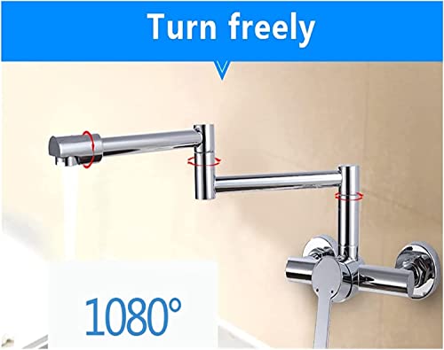 Robinet de cuisine mural haut de gamme avec bras pliable eau chaude froide - 5