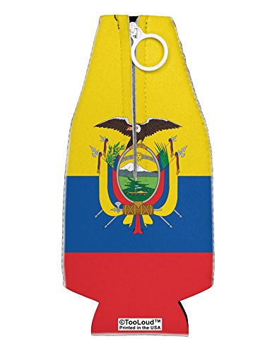 TooLoud Ecuador Flag AOP Collapsible Neoprene Bottle Insulator All Over Print