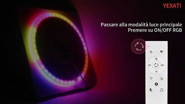 Plafoniera LED Soffitto 24W Dimmerabile Con Telecomando - 13 Colori RGB, Impermeabile IP54 - Per Interni Ed Esterni - Foto 6
