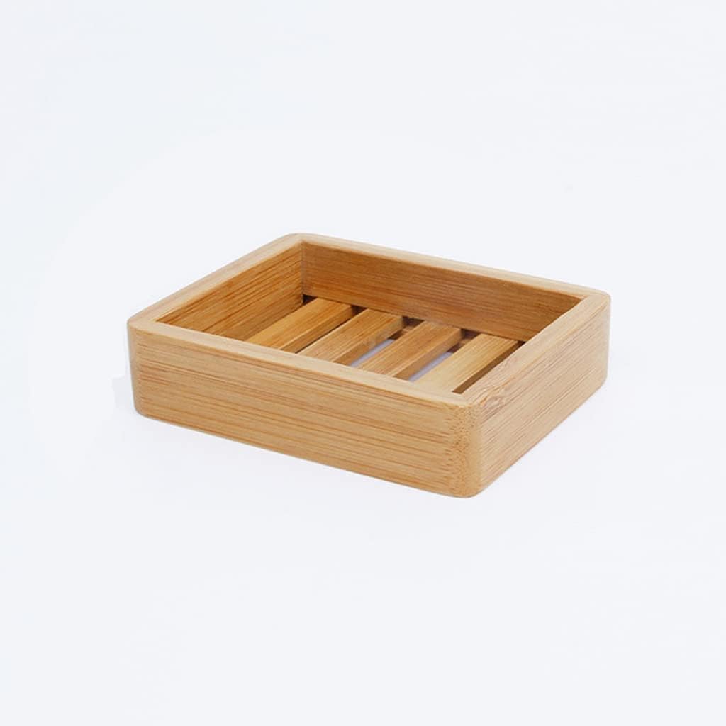 Jabonera, Caja de bambú, Bandeja, Caja Drenaje, Soporte for Herramientas Ducha, Mantiene Las Barras jabón, Limpieza en seco, fácil(I)