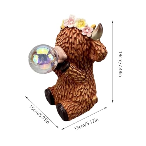 Statue vache jardin lumineuse pour sublimer votre terrasse et pelouse
