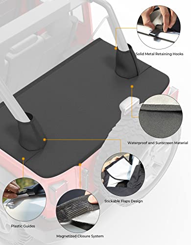 Tonneau Cover For Wrangler Jk Unlimited 4 Door,Qmparts Cargo Cover Trunk Tailgate Cover Jk Accessories Compatible With 2007-2018 Wrangler Jku 4 Door-Black #TOP2