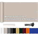 Outdoor Balcony - Wetterfeste anthrazitfarbene Balkonverkleidung mit UV-Schutz. 100% blickdichter Sichtschutz für Gartenzaun oder Balkon. Inkl. Kabelbinder und Kordel zur einfachen Montage