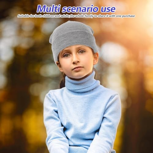 2pcs Knit Beanie Hat for Kids Toddler Baby Boys Girls Children Warm Winter Cap for Children Cold Weather Infant Accessories Multi4