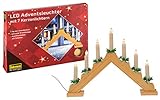lichterbogen außen Dezentes Design mit Holz in Natur Optik und weißen Kerzen, verziert mit kleinen Kränzen