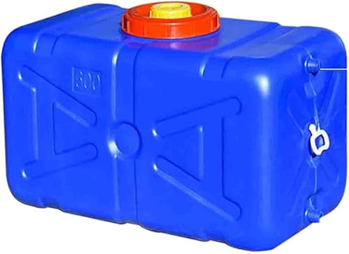 LICOME Outdoor Plastic Water Tank,100L/150L/200L/340L Storage Tank Lid,Large Rectangular Horizontal Water Storage Tank,Thickened Pure Water Storage Tank(150L)