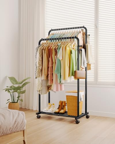 Sakugi Double Rod Clothes Rack Black thumbnail 7