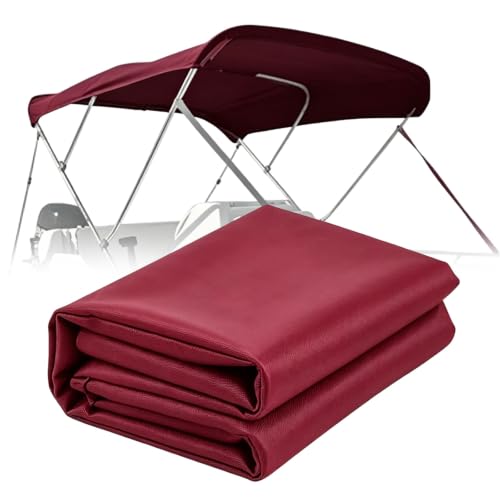Tela Toldo Bimini para Barco de 3 Arcos, Impermeable y Resistente Al Sol, De Tela Oxford 600D, con Funda de Almacenamiento, Sin Armazón