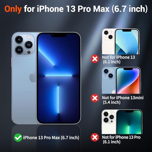 Image of SUPFINE Magnetic for iPhone 13 Pro Max Case with Screen Protector (Compatible with MagSafe) (Military Grade Drop Protection) Translucent Matte with Anti-Fingerprint Phone Case,Antique White