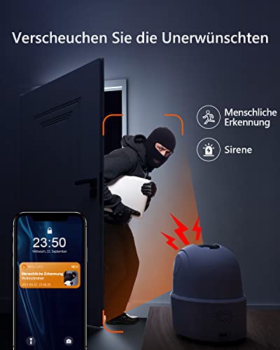 Imou 2K Überwachungskamera Innen WLAN Kamera Überwachung Innen 360° für Hausstier Babyphone mit KI-Personenerkennung… – Ansicht 6