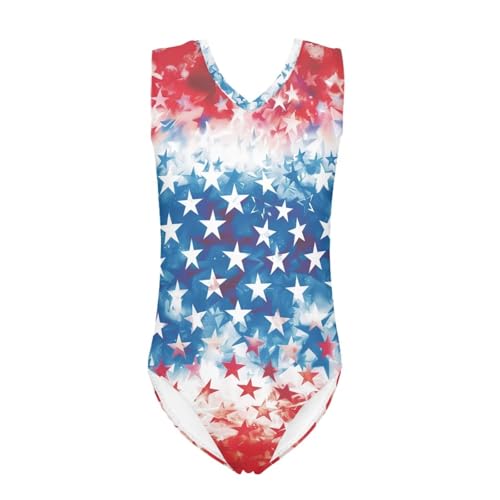 Image of Girls Cartoon Pattern One-Piece Swimsuits Sport Racer Swimwear Beach Bathing Suit, Size 5-14
