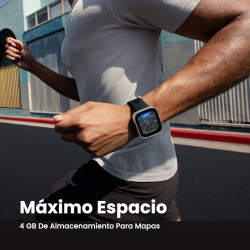 Amazfit Bip MAX 50 mm Smartwatch Reloj Inteligente, Pantalla AMOLED 2,07", hasta 20 Días, GPS & Mapas, 4 GB Almacenamiento, Entrenamiento Híbrido, 150+ Deportes, Modo HYROX, para Android y iPhone - Imagen 6