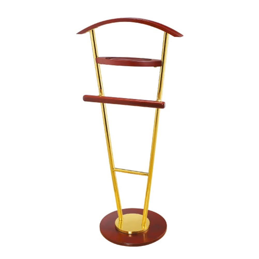 YNBSHGAA Wooden Clothes Rack Wardrobe Valet Stand Suit Garment Valet Stand for Hotels Dormitory Office 17 Styles,Style#p