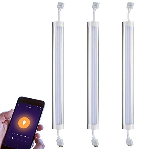 Preisvergleich Produktbild Lampaous 3x 4w LED Smart Schrankleuchte Kabinettlicht Warmweiß Kaltweiß stufenlos Dimmbar Lichtleiste kompatibel mit Amazon Alexa und Google Home