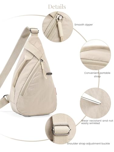 Image of ITALISH Sling Unisex Crossbody Bag Nylon 30 x 20 x 7 cm Lightweight Travel Daypack with Quick-Access Pocket
