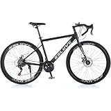 Nadle ロードバイク 700*28C アルミフレーム シマノ製 21段変速 自転車 ディスクブレーキ 初心者 通学 適応身長160cm以上 ドロップハンドル