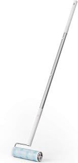 802 Lint Roller Sticky Roller Pet Hair Roller, Long Handle Sticky Mop With 4-Foot Extendable Handle 30 Sheets Roller