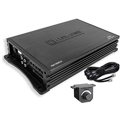 Alphasonik NA1600.2 Neuron Series 1600 Watts Max 2-Channel Car Amp with 4-Way Protection Circuitry Multi-Channel Bridgeable Class A/B Amplifier Low & High Level Inputs (Remote Bass Knob Included)