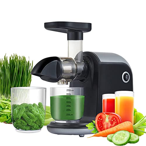 MIIKHI Professional 80RPM Auger Juicer,Slow Masticating Juice Extractor,Vegetable and Fruit Low Speed Juice Extractor, Cold Press Juicer Machine