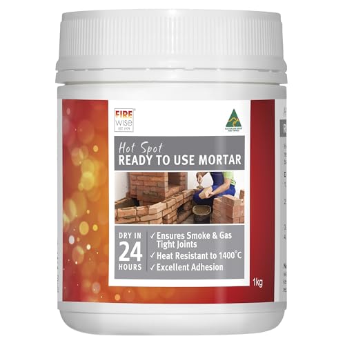 Firewise Hot Spot Ready to Use Mortar 1kg Ensures Smoke & Gas-Tight Joints, Heat Resistant to 1400 C Dries in 24 Hours