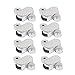 Aexit Adjustable 3mm-5mm Fall Protection Thickness Oval Shape Glass Shelf Bracket Clamp Safety Clips Holder 8pcs