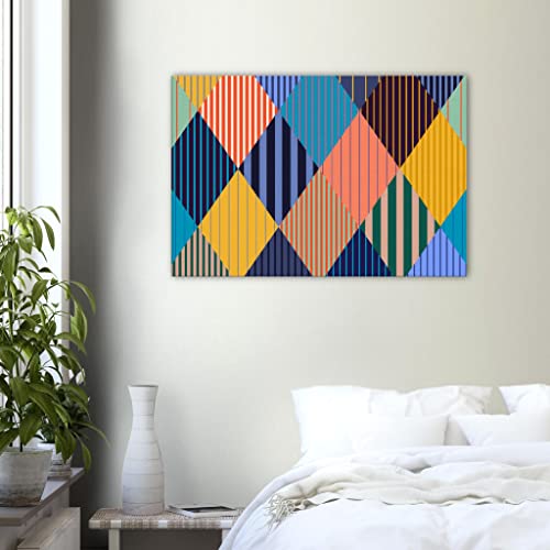 Art mural abstrait diamant coloré 50x70 pour mur vide et terne - 2