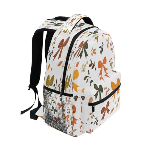 Autumn Bows Leaves Pattern Kids Backpack for Boys Girls Backpacks Student Backpack Big For Elementary School Shoulder Bag Bookbag2