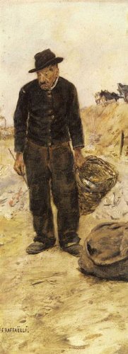 Peinture à l'huile Reproductions de Le Chiffonnier Jean Francois Raffaelli Toile 36 x 48 Pouces