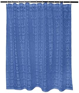 DII Oceanique Elegant, Modern Flower Blossom Lace Design, Water & Wrinkle Resistant, 100% Polyester, Machine Washable Shower Curtain, 72x72, White