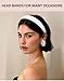 TERSE Headbands for Women Trendy Non Slip Headband for Girls Long Short Hair, Cute Ribbed Women Headbands Elastic Hair Bands Fashion Hard Head Band Accessories 1 Inch