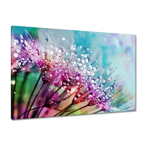 Peinture imprimée toile pissenlit 120x80 tableau décoration murale