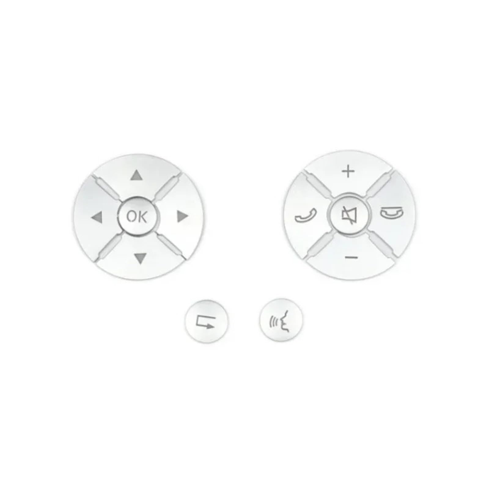 Button Repair Stickers Compatible with Benz for E Class for W204 W212 Car Steering Wheel Button Door Unlock Memory Window Lift Sticker(Silver,Size2)