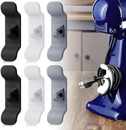 Cord Organizer for Appliances, 8 Pack Upgraded Kitchen Appliance Cord Organizer Stick On Appliance Wire Organizer Wire Wrapper for Kitchen Appliances Mixers, Coffee Maker, Pressure Cooker