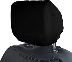 Yupbizauto New Black Fabric Car Truck SUV Van Seat Headrest Cover With Design Universal Fit For Cars Vans Trucks - One Piece (Blessed