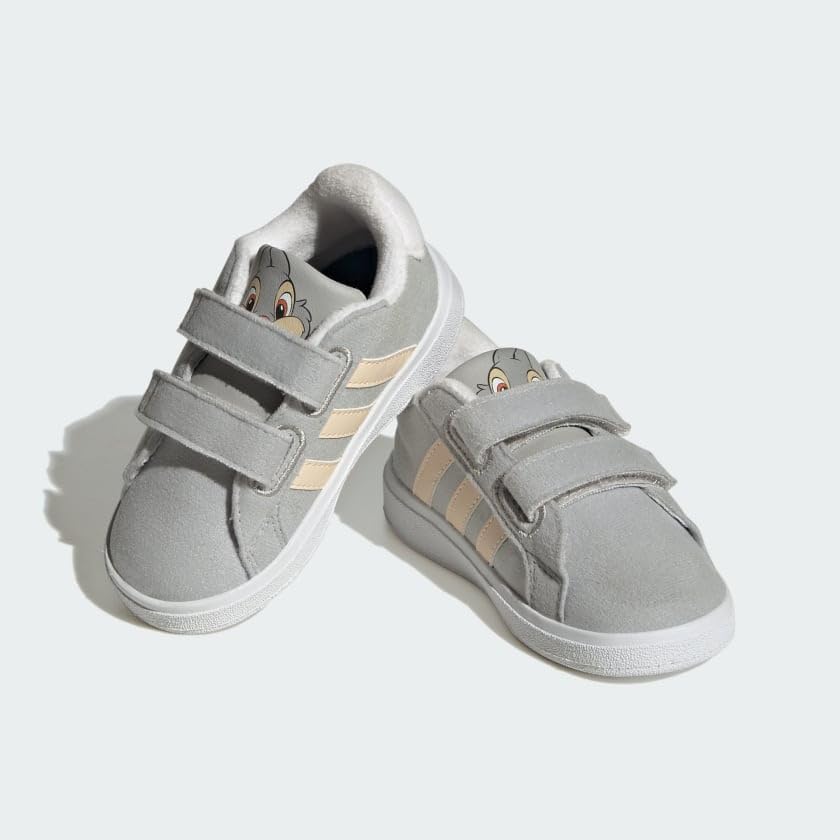 adidas Infant Boys Grand Court Thumper Slip On Sneakers Shoes Casual - Grey4