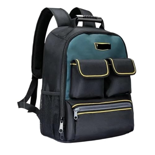 Professional Carpentry Tool Bag Backpack Orgamizer Work Electrician Carry Supplies Accessories Briefcase On The Wall for Electrician, Repairman(Style B)