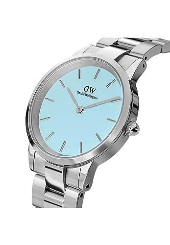 Daniel Wellington Iconic Link Capri Blue Dial Silver Watch - Image 2