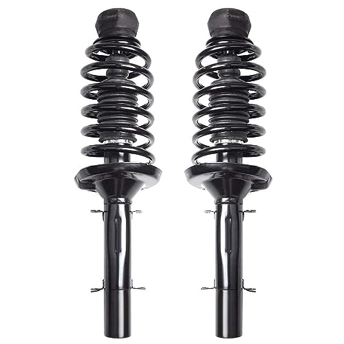 Image of Detroit Axle - Front 4pc Struts Kit for 01-10 VW Beetle, 03-06 Golf, 01-05 Jetta, 2 Struts & Coil Spring 2 Sway Bar Links 2003 2004 2005 Replacement Suspension Struts Shocks