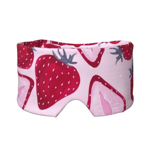 Orejeras opacas con estampado de fresas para dormir y bloquear el ruido para adultos, niños, hombres y mujeres