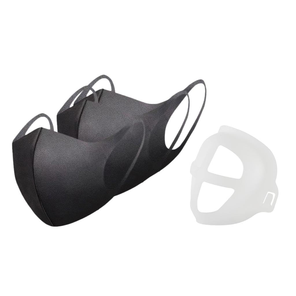 zoomella 3pcs Pollution Mask Washable Mask with Earloop Breathing Support Bracket-picture-11
