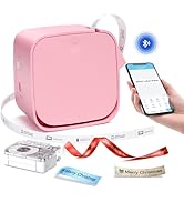 Memoqueen Pink M960 Label Makers - Bluetooth Portable Label Maker Machine with Tape, Smartphone L...