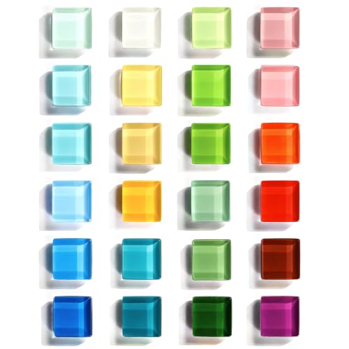 24 imanes de vidrio coloridos para refrigerador