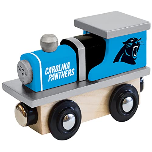 MasterPieces NFL Carolina Panthers Real Wood Toy Train, for Ages 3+ - Premium Quality, Educational, and Fun Activity for Kids and Families - Great Gift Idea for Holidays, Birthdays, and Everyday Play