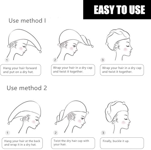 Toalha de cabelo em Microfibra ultra absorvente, Turbantes cabelo para cabelos molhados, Proteção An