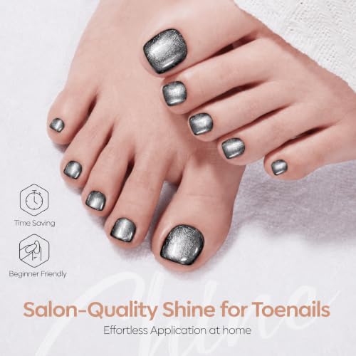 Image of modelones Cat Eye Magnet Set, 15PCS Multi-Shape Nail Magnet for Cateye Gel Polish, Heart Moon Flower Square Effects with Bead-Attracting Nail Art Tool, UV /LED Lamp Required, DIY Toenails Nail Art