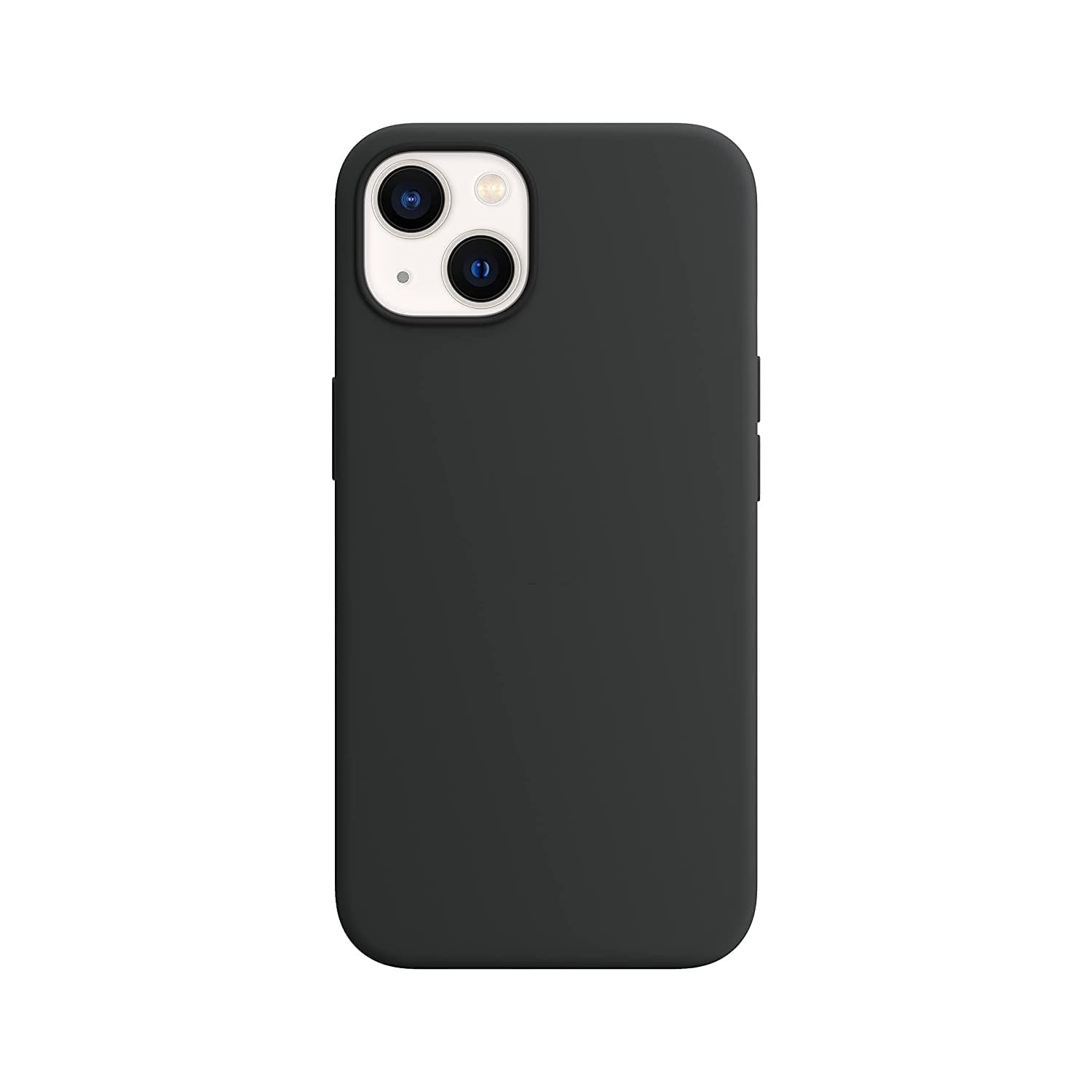 NAFS Silicon Case Compatible iPhone 13 | Camera Protect Microfiber Lining Cover | iPhone 13 Basic Case Cover (Black.)