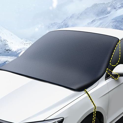 Image of 360 All-Weather Windshield Ice Cover, Car Windshield Cover for Ice and Snow, Waterproof, Side Mirror Protector, Fits for Most Standard Cars & SUV (Large)